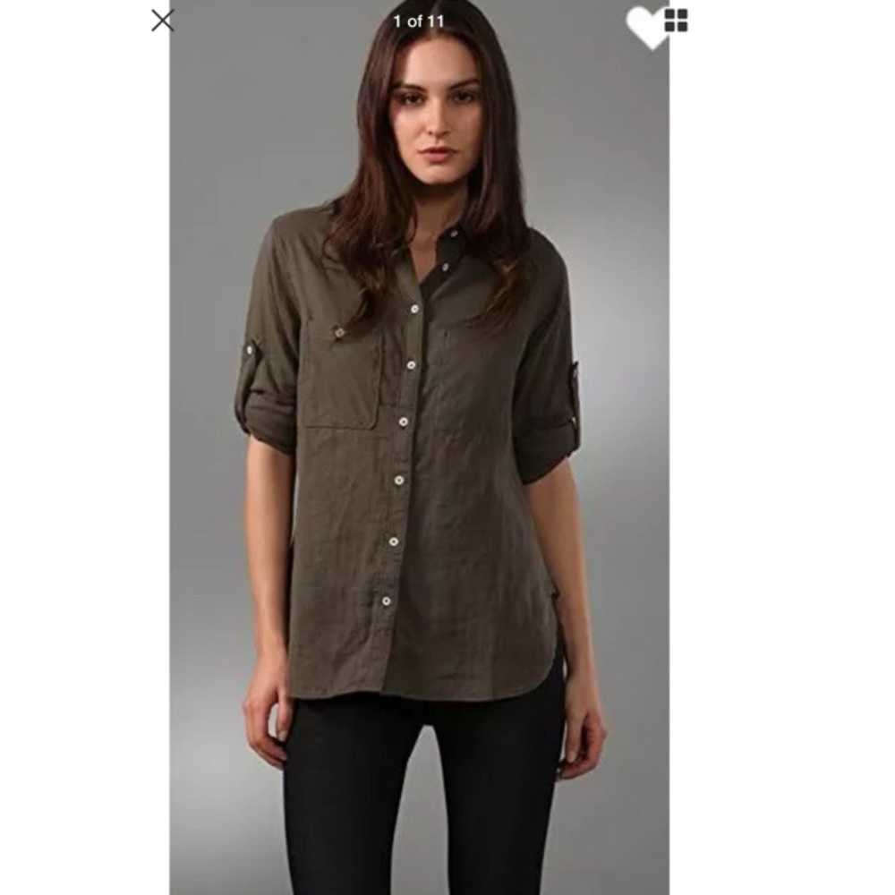 Rag & Bone Women’s Tomboy Shirt Army Green XS - Picture 1 of 8